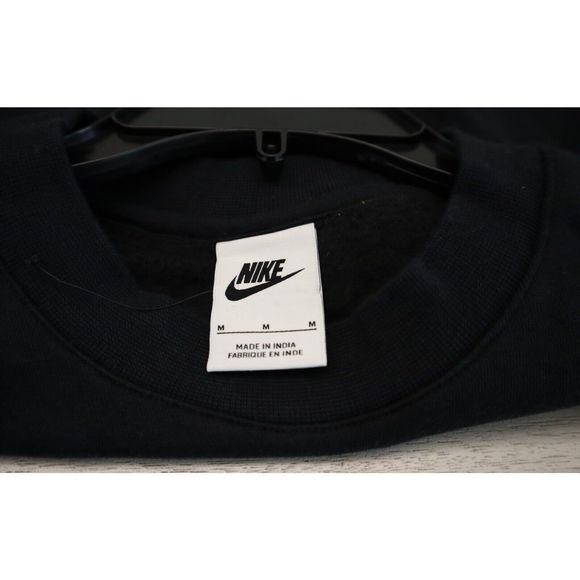 Nike BV2662 015 Men's Sz M Black Sportswear Club Fleece Crewneck Sweatshirt - Picture 2 of 7